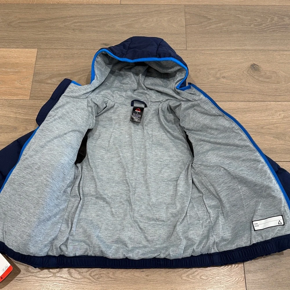 GERRY Navy Blue Lined Bubble Jacket‎ Full Zip Winter Warm Cozy Coat Size Boys 6
